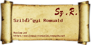 Szilágyi Romuald névjegykártya