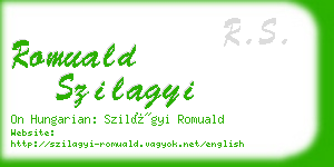 romuald szilagyi business card